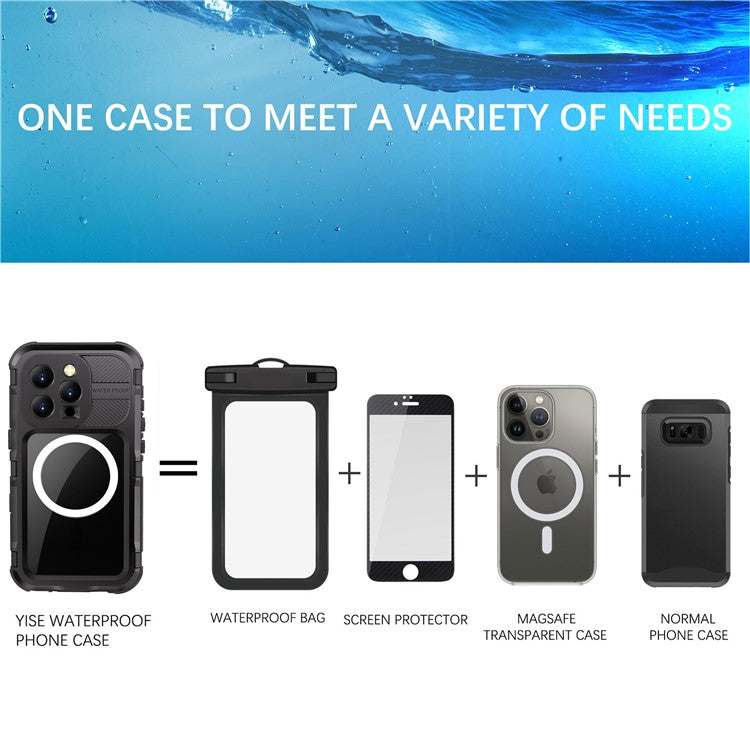 SHELLBOX M Series For iPhone 16 Pro IP68 Waterproof Case Metal Diving Phone Cover Compatible with MagSaf