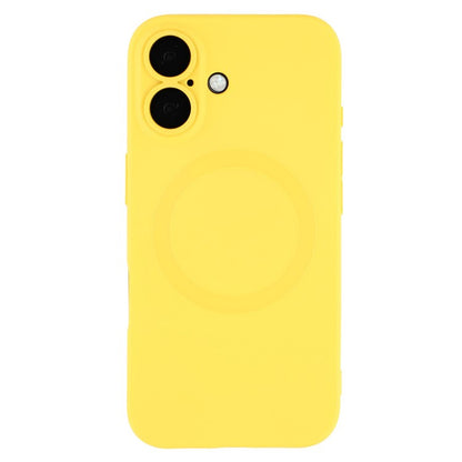 For iPhone 16 Plus Case Compatible with MagSafe Liquid Silicone Phone Cover with Tempered Glass Lens Protecto